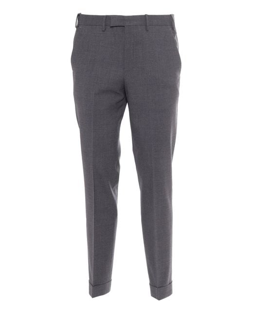 PT01 Gray Master, Flat Front, Diagonal Pockets, Flap Back Pockets, Turn Up