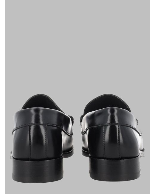 Alohas Gray Chic Leather Loafers For
