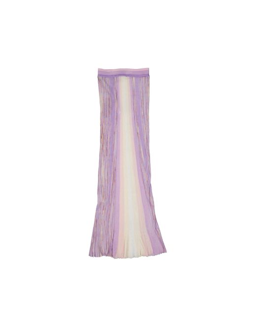 Missoni Purple Elastic Maxi Skirt