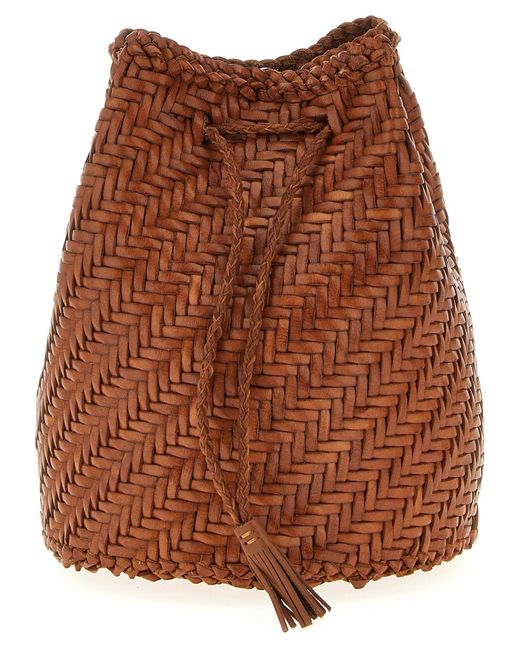 Dragon Diffusion Brown 'Pompom Double Jump' Bucket Bag