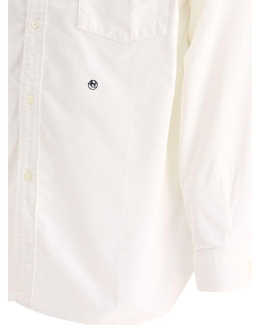 Nanamica Button Down Shirt in het White voor heren
