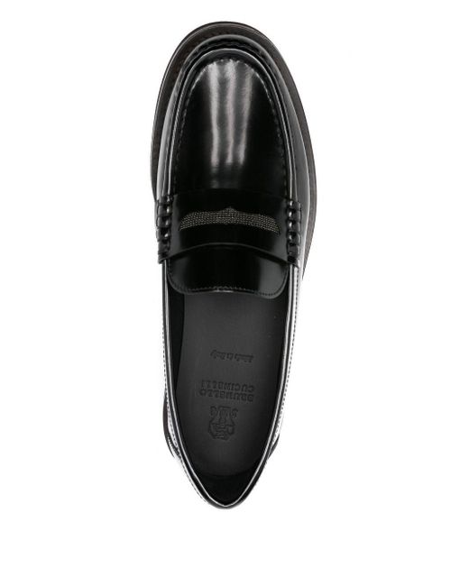 Brunello Cucinelli Black Flache Schuhe schwarz
