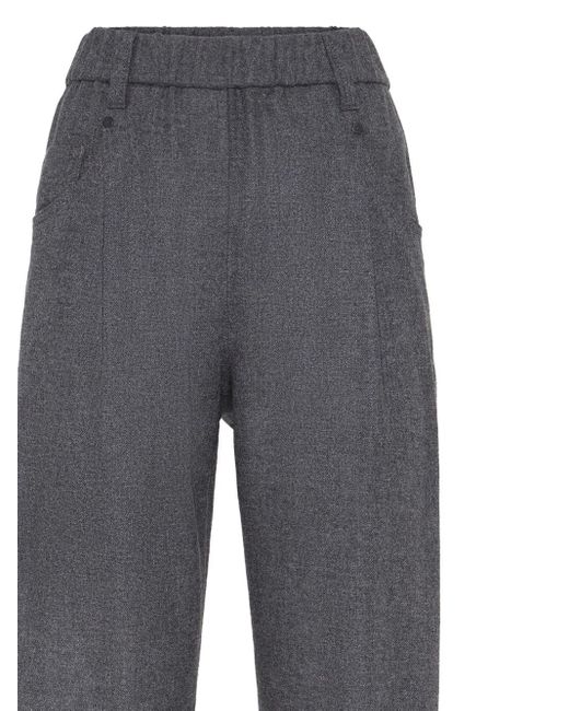 Brunello Cucinelli Gray Wool Trousers