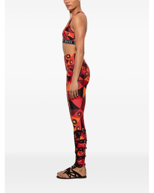 Emilio Pucci Red Occhi-Print Top