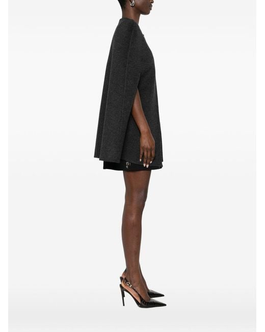 Gucci Black Wool And Silk Cape