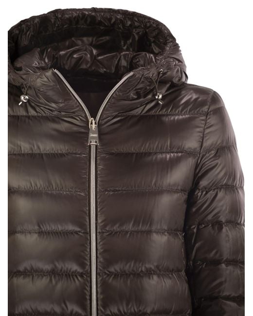 Herno Brown Eine Form in ultraleichtem Nylon