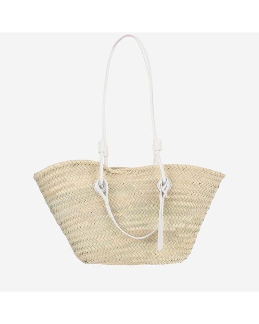 Filippo Catarzi 1910 Natural Straw Bag With Logo