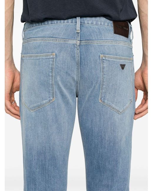 Denim Cotton Jeans Emporio Armani pour homme en coloris Blue