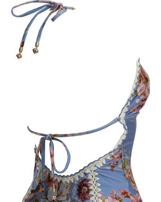 Zimmermann Blue "Awaken Crochet Keyhole" Swimsuit
