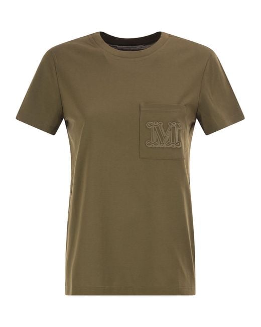 Max Mara Green Papaia Cotton Jersey T Shirt