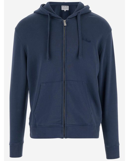 Mc2 Saint Barth Blue Cotton Hoodie for men