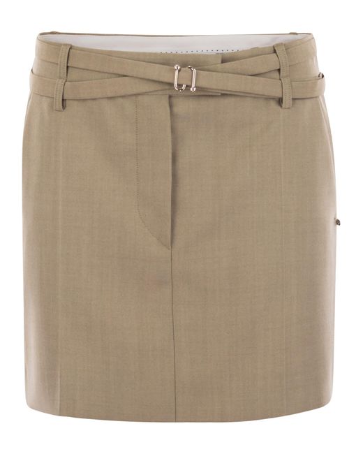 Sportmax Natural Fify Minirock mit Gürtel