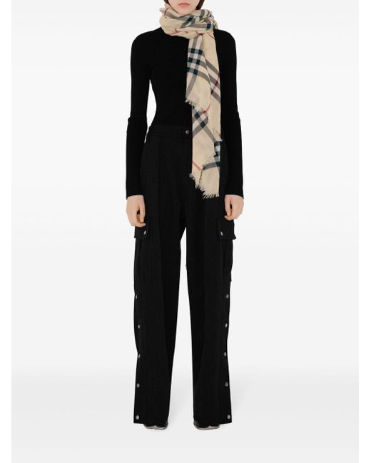 Burberry Multicolor Check Motif Scarf