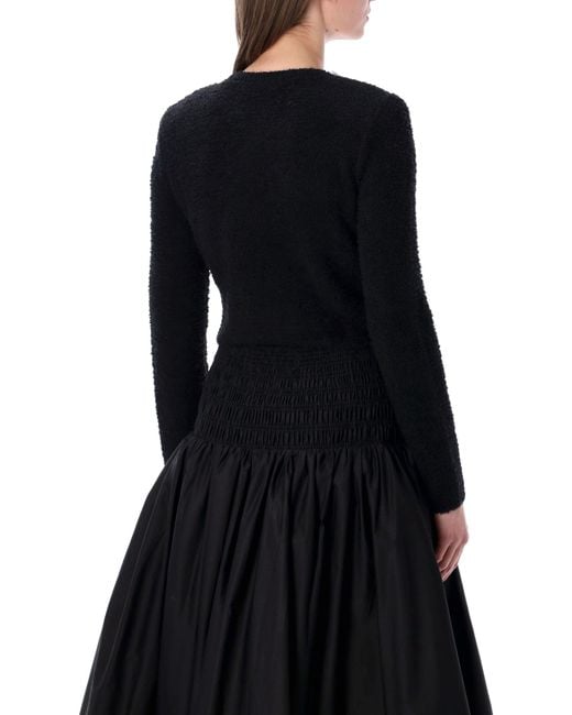 Self-Portrait Black Crystal Trim Cardigan