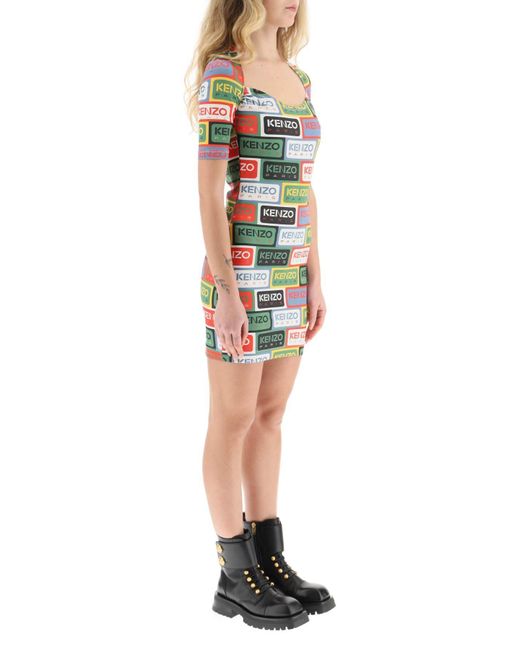 KENZO Gray Mini -Kleid von ' Labels'