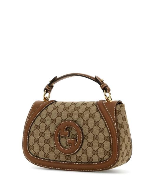 Gucci Brown Original Gg Fabric Blondie Handbag