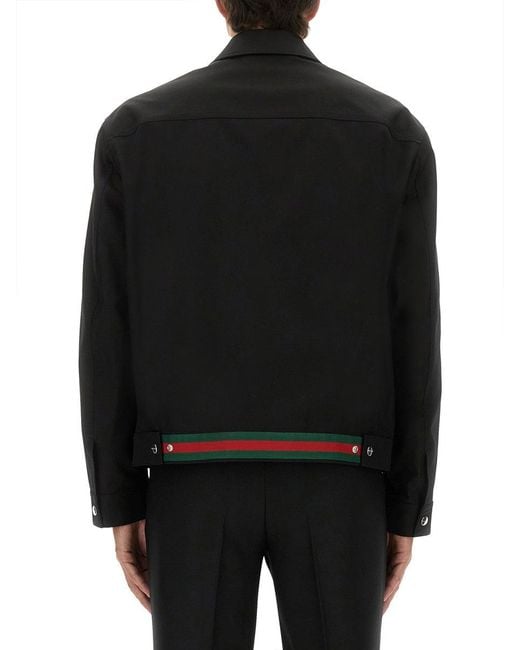 Gucci Black Cotton Twill Jacket