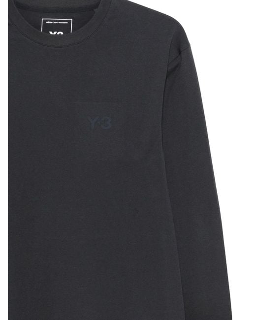 Y-3 Black U Dip Ls Tee