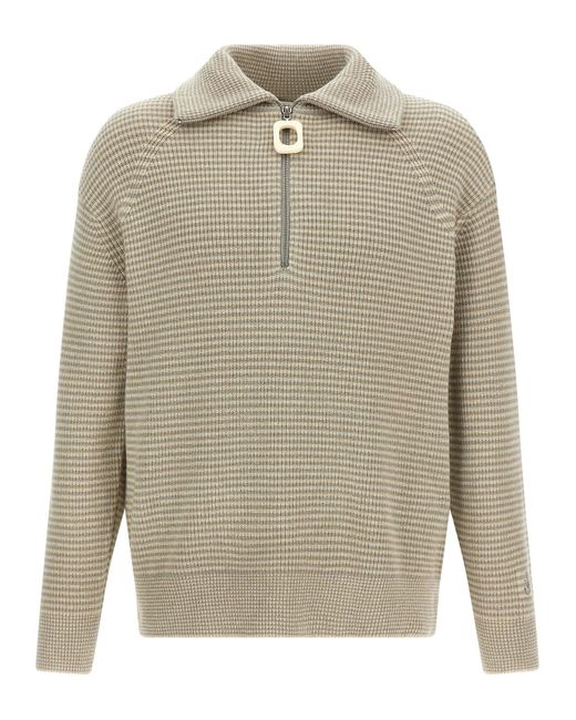 J.W. Anderson Half Zip Sweater in het Gray voor heren