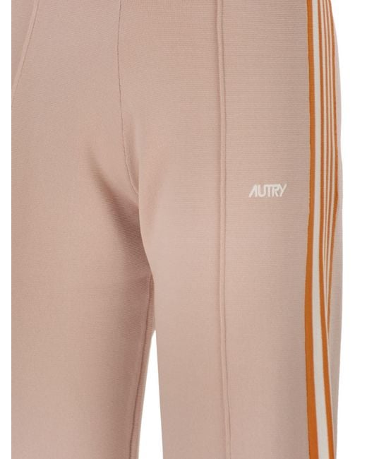 Autry Pink Knitted Viscose Joggers