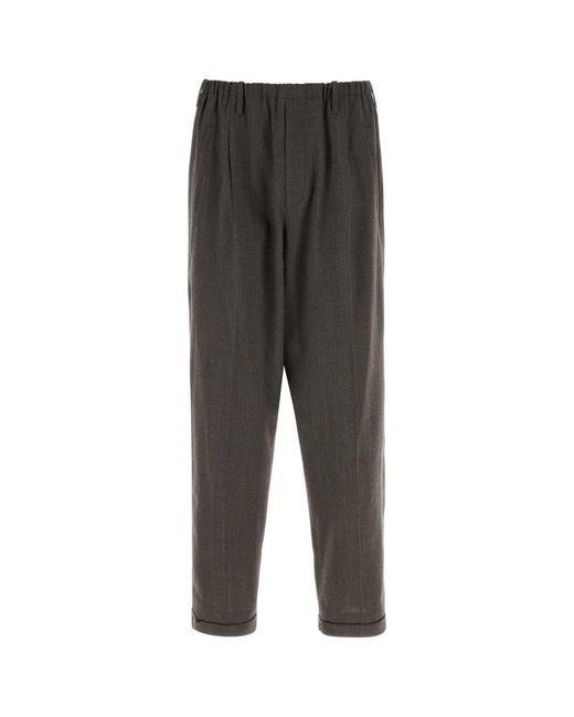 Magliano Black Mud Wool Blend Pant for men
