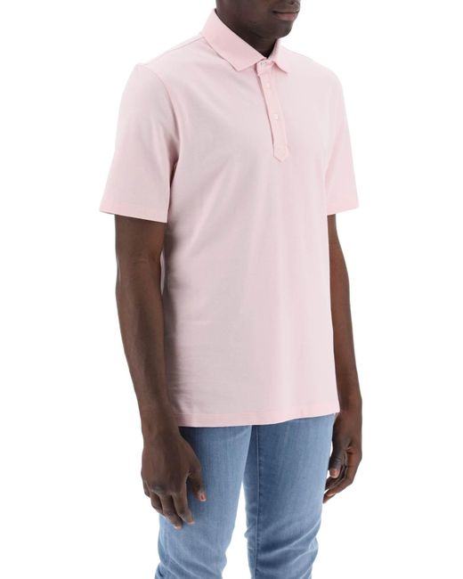 Brunello Cucinelli Polo -shirt Met Franse Kraag in het Pink voor heren