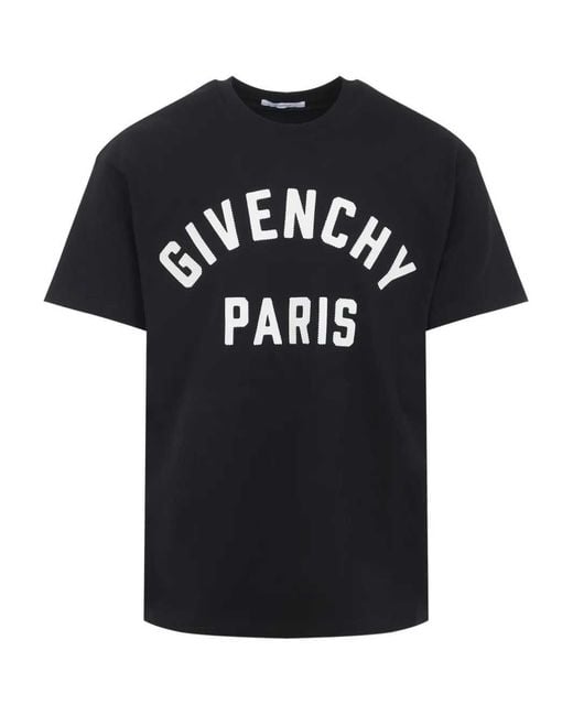 Givenchy Black T Shirt With Embroidered Logo