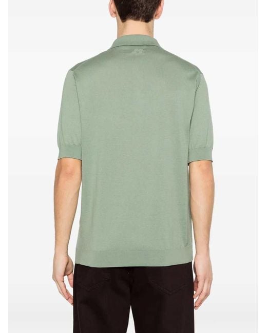 Lardini Green Button-Down Polo for men