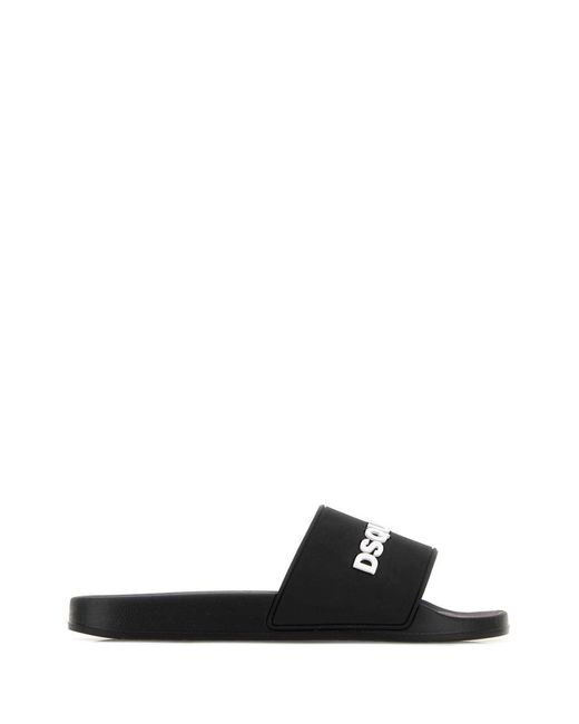 DSquared² Black Slide Sandals for men