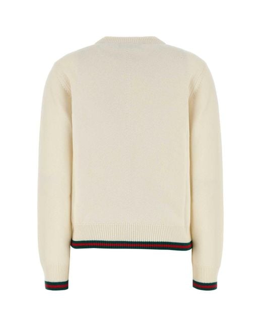 Gucci Natural Ivory Wool Blend Sweater