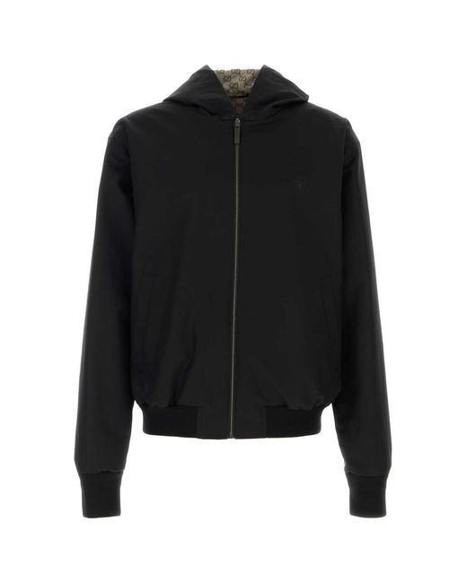 Gucci Black Logo Hood Jackets