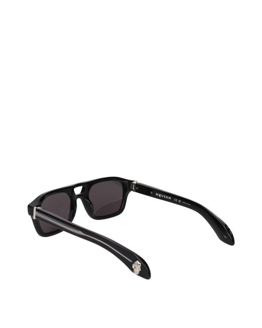 McQueen Black Alexander Mc Queen Sunglasses Acetate