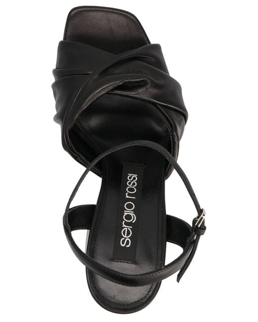 Sergio Rossi Black 'Amber' Sandals