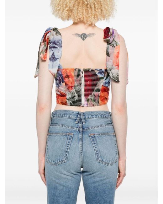 Alice + Olivia Pink Seiden & Nylon Multicolour Top