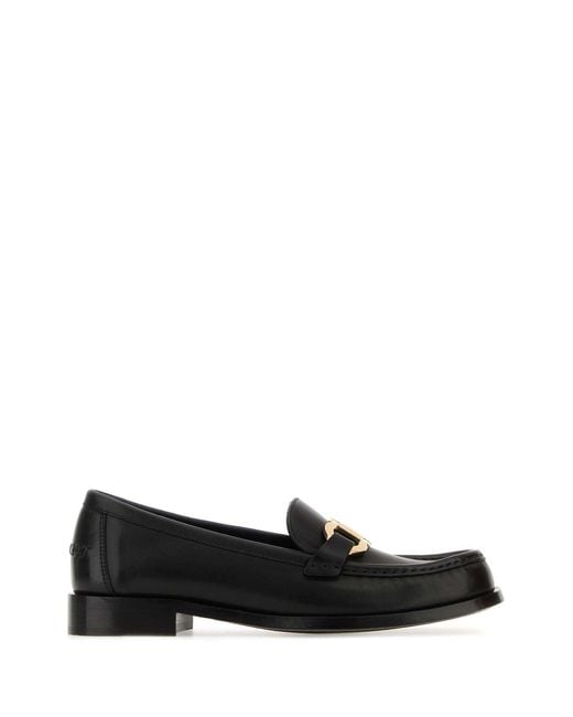 Ferragamo Black Solid Maryan Loafers