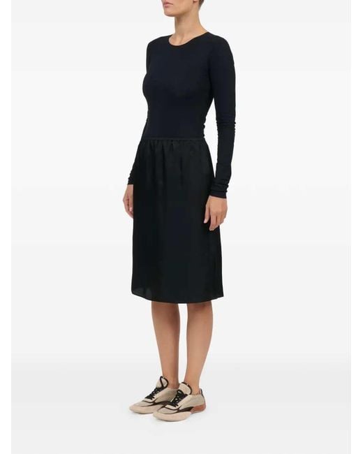 MM6 by Maison Margiela Black Midi Skirt