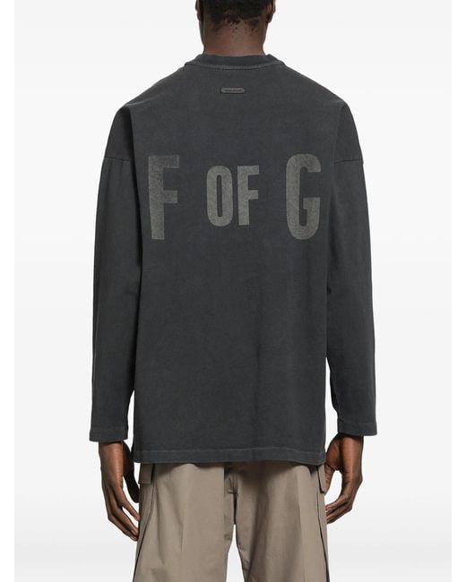 Fear Of God Black F Of G" Ls Tee