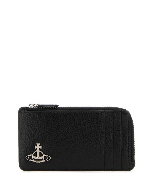 Vivienne Westwood Black Synthetic Leather Card Holder