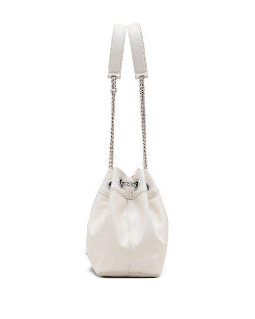 Marc Jacobs White Die Kettensack -Leder -Umhängetasche
