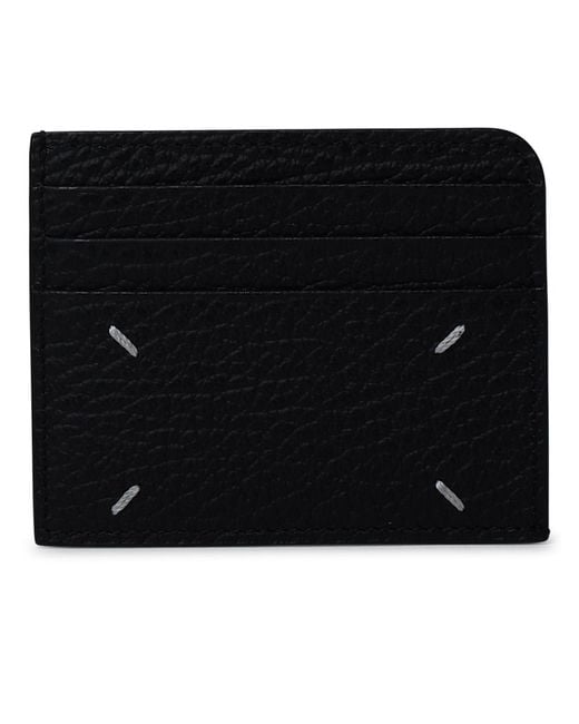 Maison Margiela Black Lear-Kartenetui