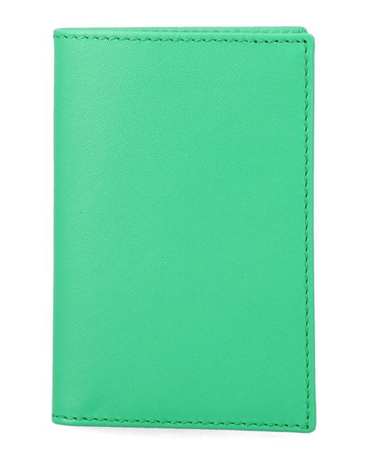 Comme des Garçons Green Leather Bifold Wallet