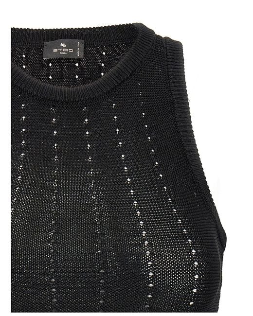 Crop top à Etro en coloris Black