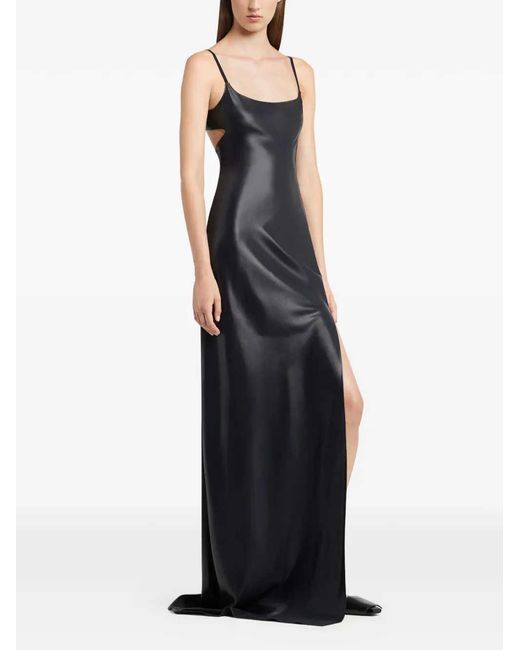 Courreges Blue Long Dress With Cut-Out Detail