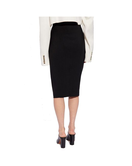 Alaïa Wollen Kokerrok in het Black