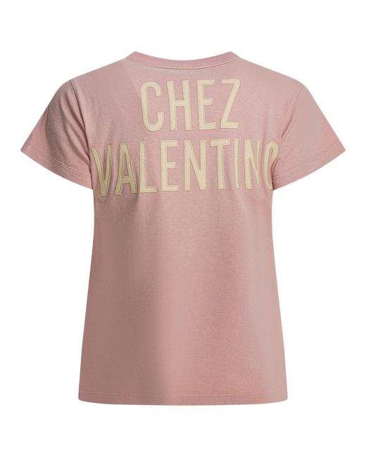 Valentino Panther Lady T-shirts Pink