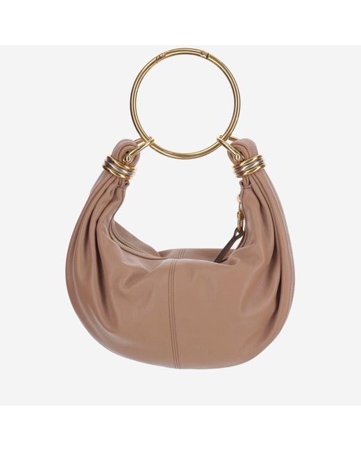 Chloé Brown Armband Hobo -Tasche kleines Leder