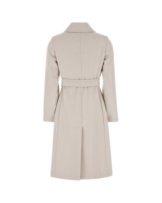 MM STUDIO Natural Sand Wool Bcollag Coat