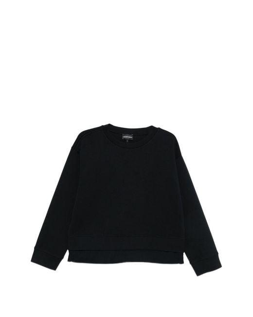 Emporio Armani Black Logo Cotton Sweatshirt