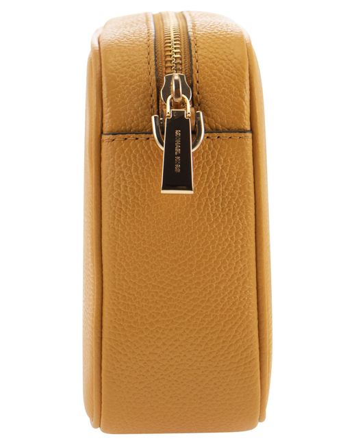 Michael Kors Ginny Leder Umhangetasche in Orange Lyst DE