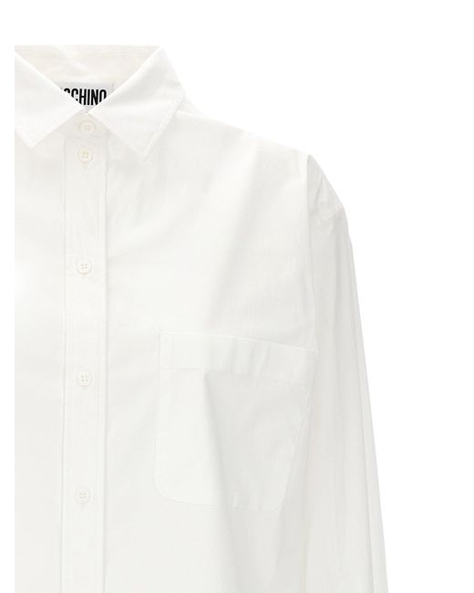 Moschino Poplin Shirt in het White